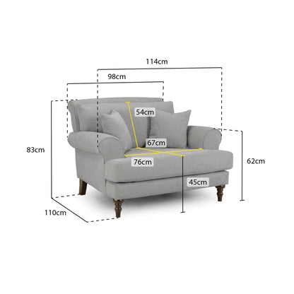 Aspen Sofa Grey Armchair