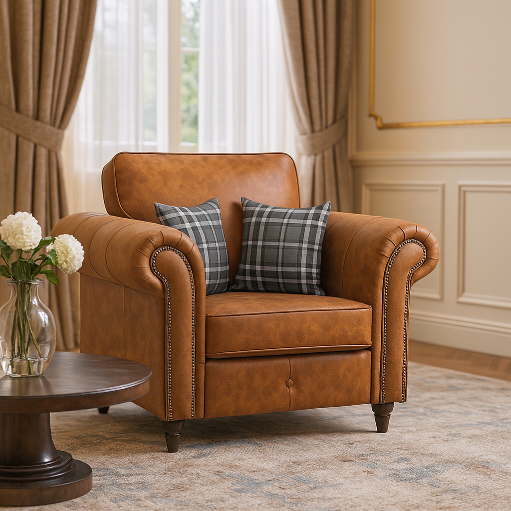 Atlanta Sofa Tan Armchair