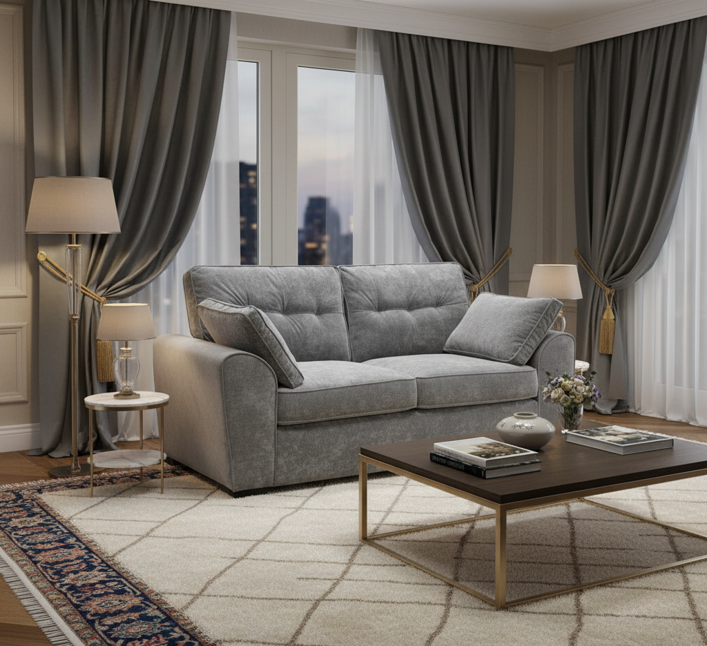 Atlas Sofa Grey 3 Seater