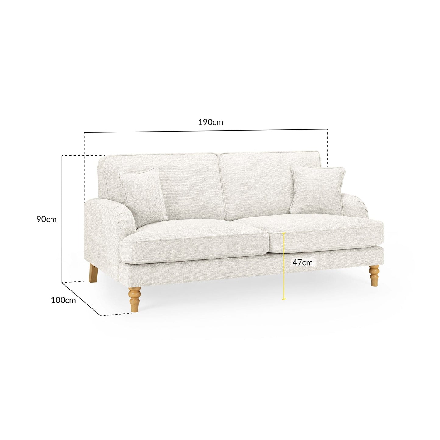 Banks Sofa Cream 3 Seater