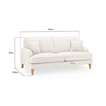 Banks Sofa Cream 3 Seater