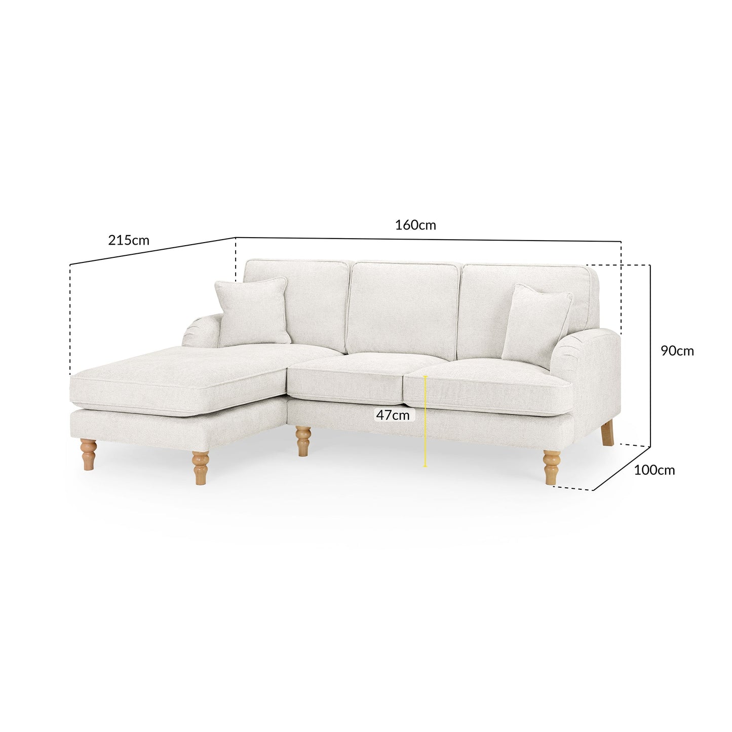 Banks Sofa Cream Left Hand Facing Corner
