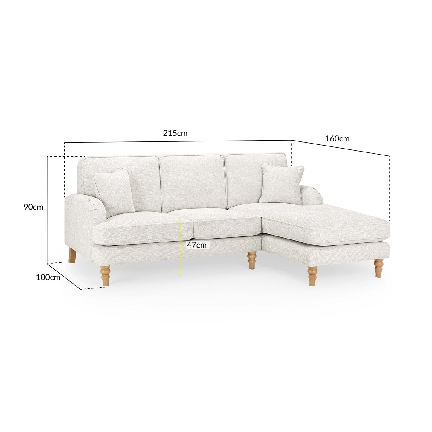 Banks Sofa Cream Right Hand Facing Corner
