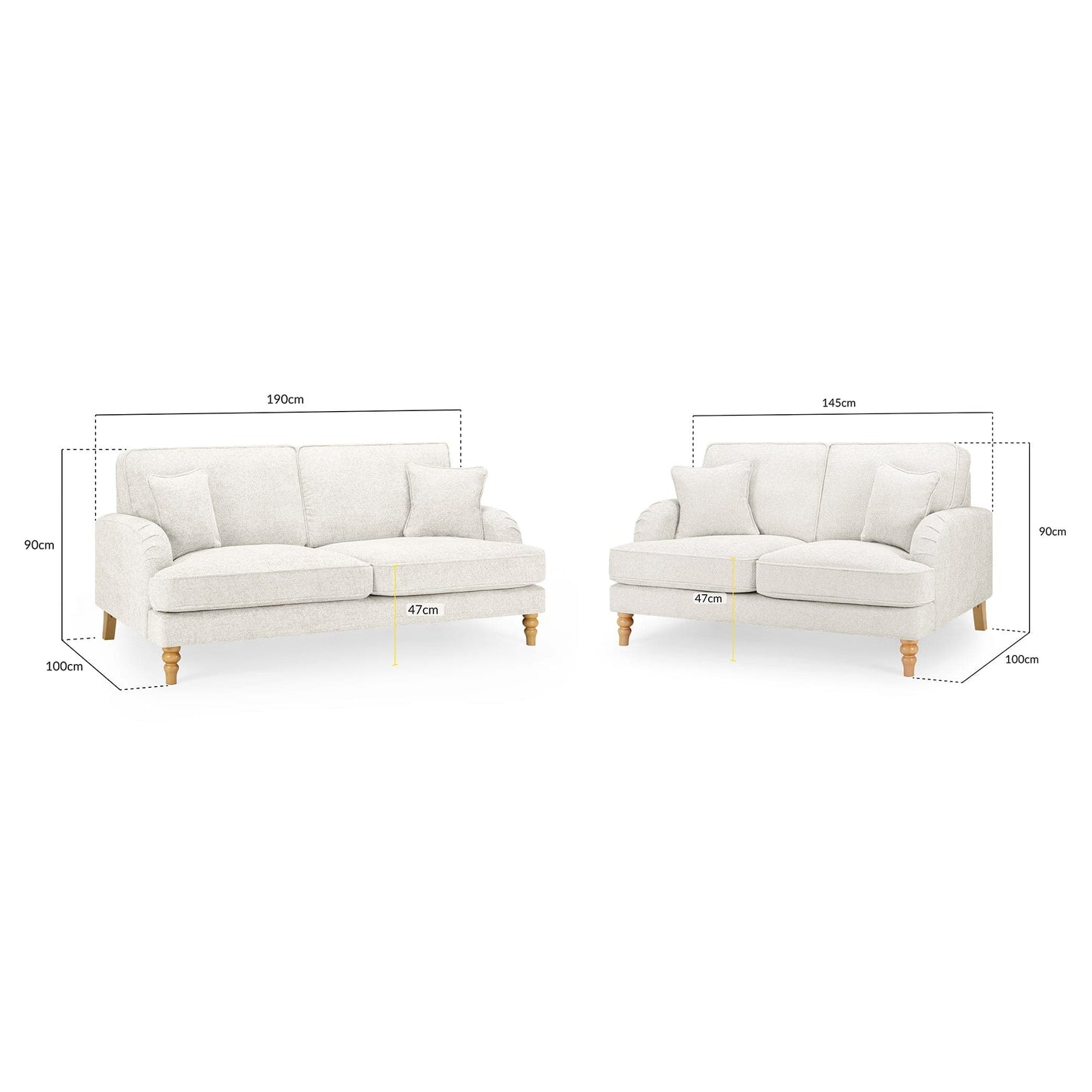 Banks Sofa Cream 3+2 Set