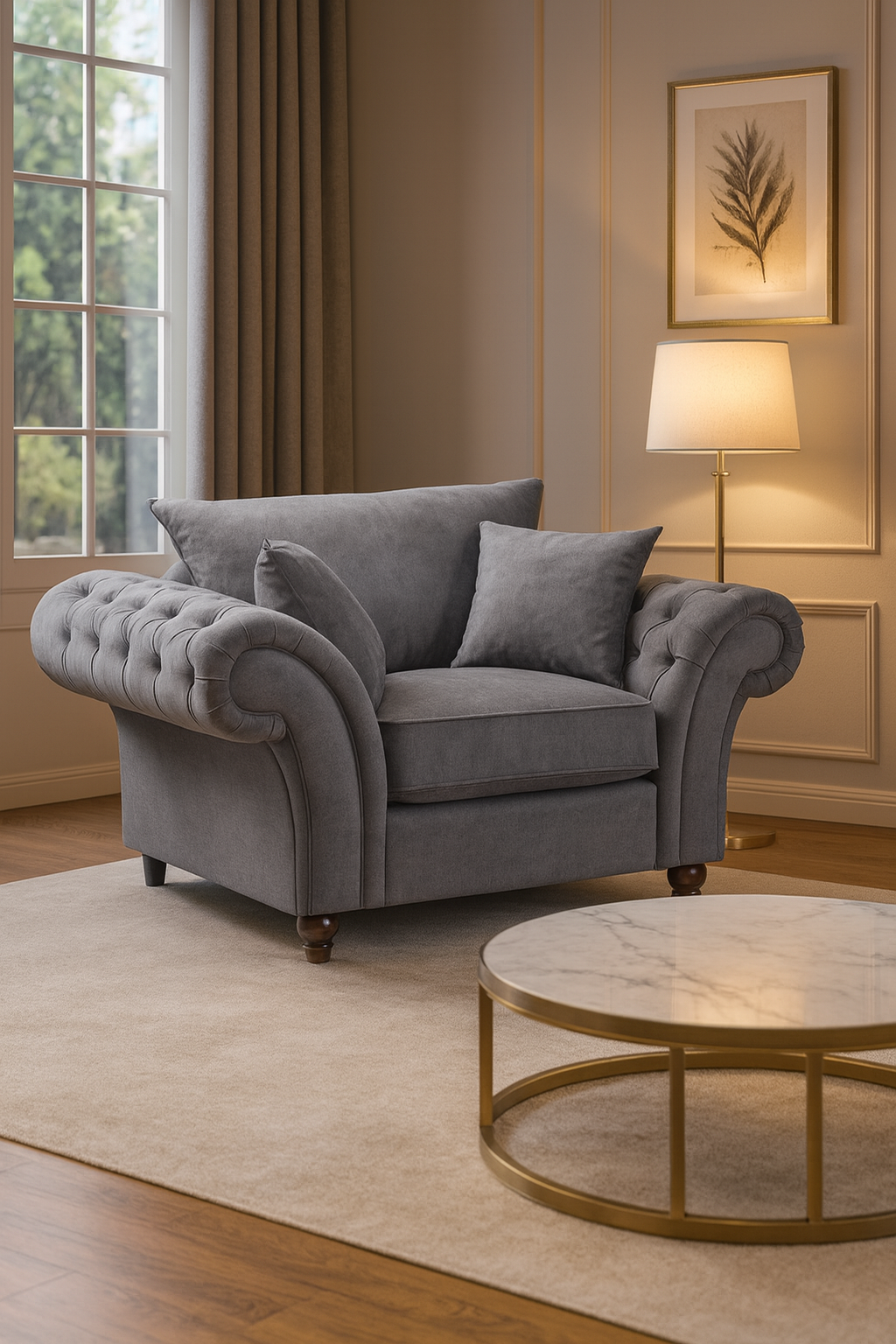 Berkshire Fullback Sofa Grey Armchair