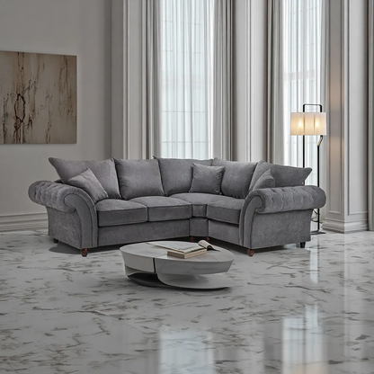 Berkshire Fullback Sofa Grey Right Hand Facing Corner