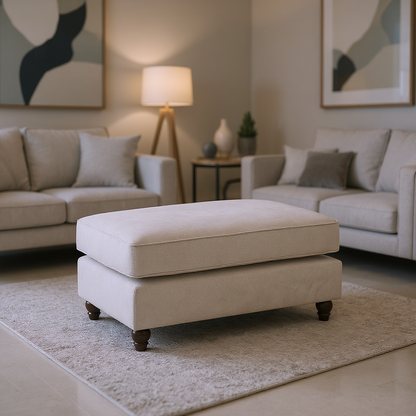 Berkshire Fullback Sofa Stone Footstool