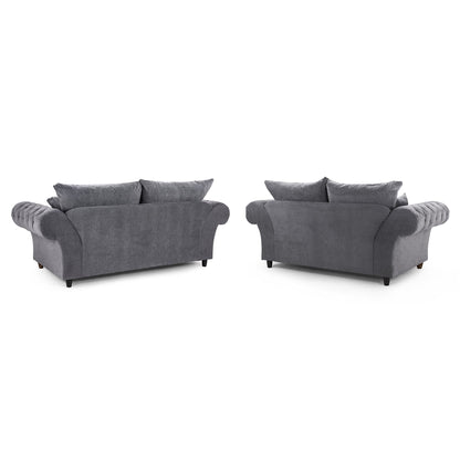 Berkshire Fullback Sofa Grey 3+2 Set