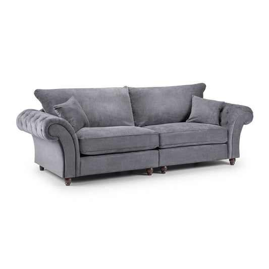 Berkshire Fullback Sofa Grey 4 Seater