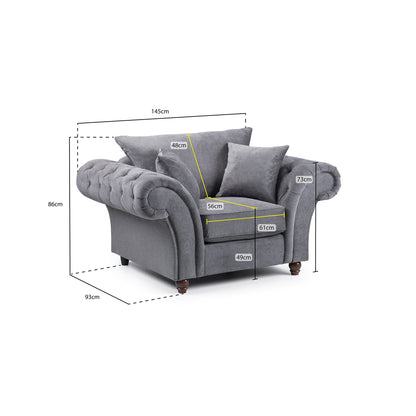 Berkshire Fullback Sofa Grey Armchair
