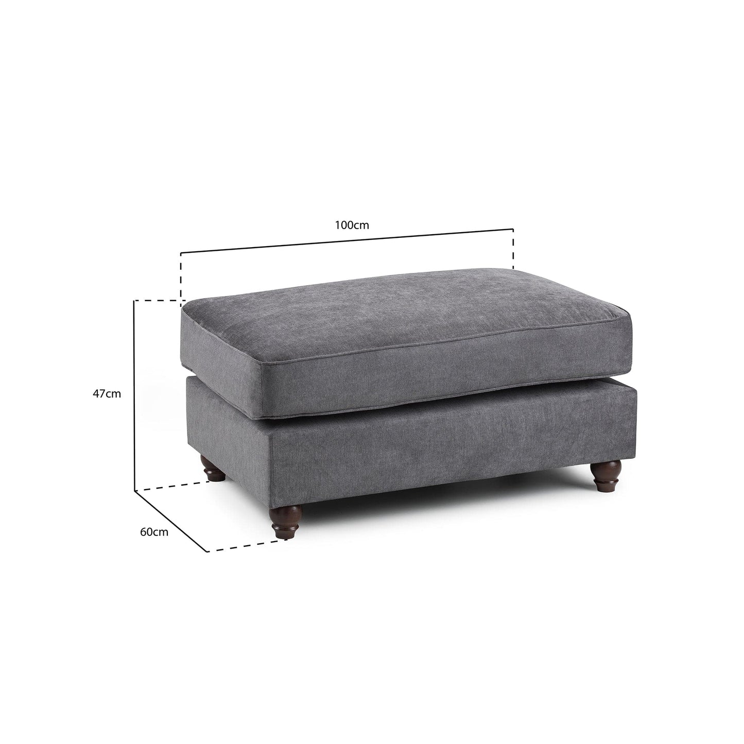 Berkshire Sofa Grey Footstool