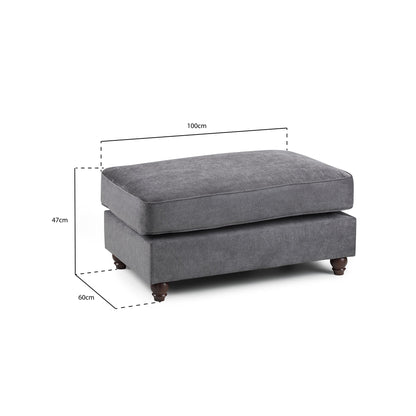 Berkshire Sofa Grey Footstool