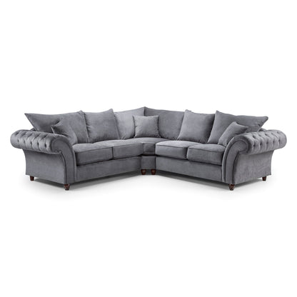 Berkshire Fullback Sofa Grey Large Corner