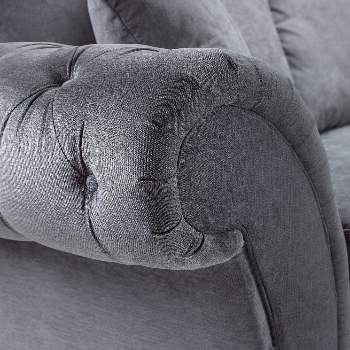 Berkshire Fullback Sofa Grey Left Hand Facing Corner