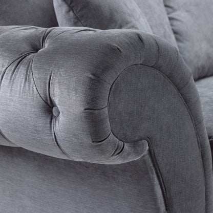 Berkshire Fullback Sofa Grey Left Hand Facing Corner