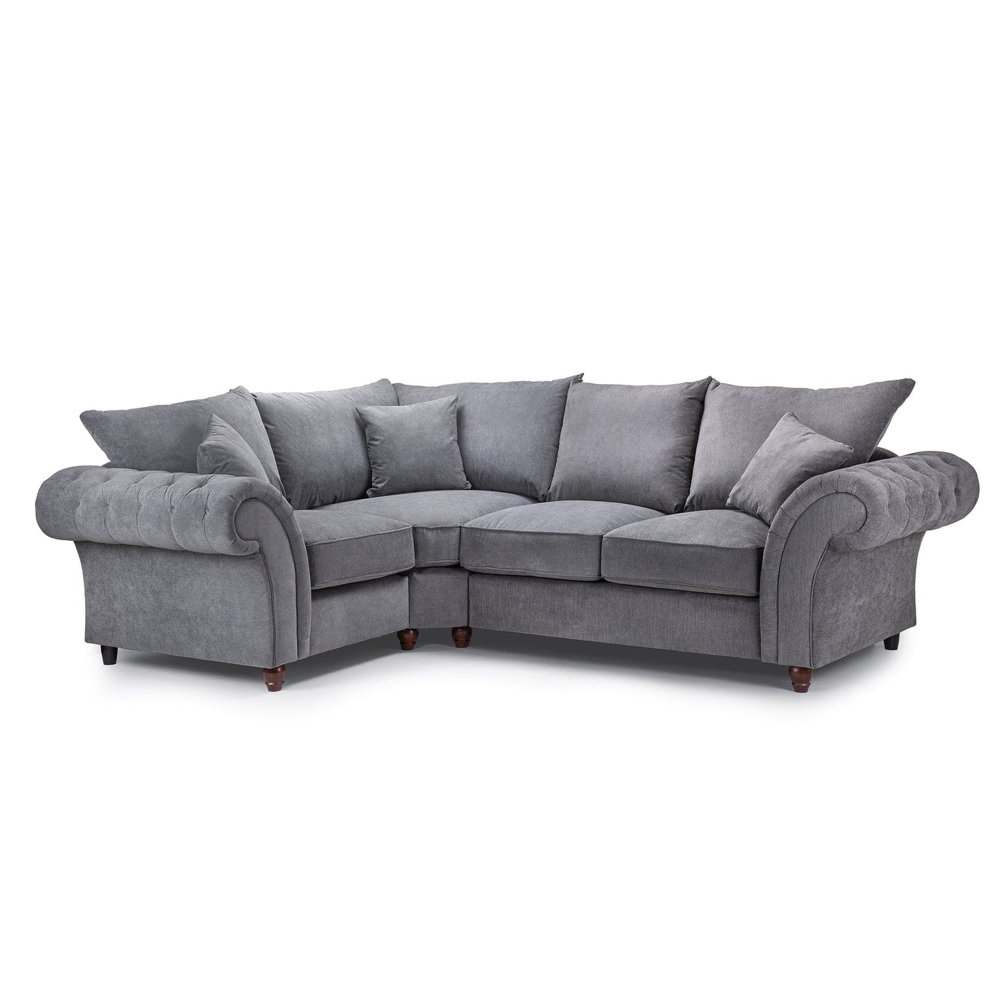 Berkshire Fullback Sofa Grey Left Hand Facing Corner