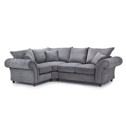 Berkshire Fullback Sofa Grey Left Hand Facing Corner