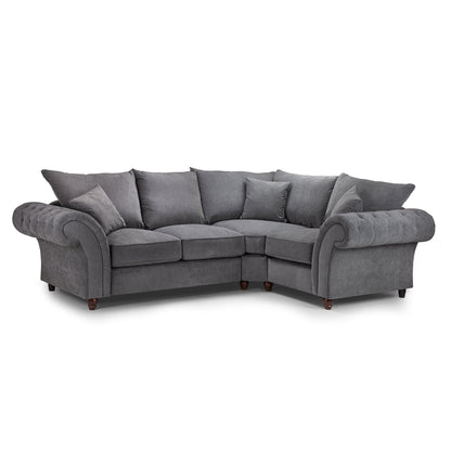 Berkshire Fullback Sofa Grey Right Hand Facing Corner