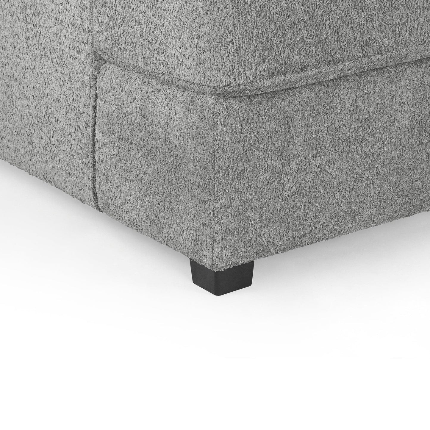 Camden U Shape Corner Sofa with Footstool - Grey Boucle