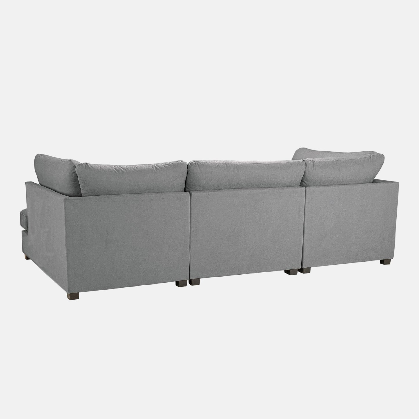 Camden U-Shape Corner Sofa with Footstool – Classic Grey