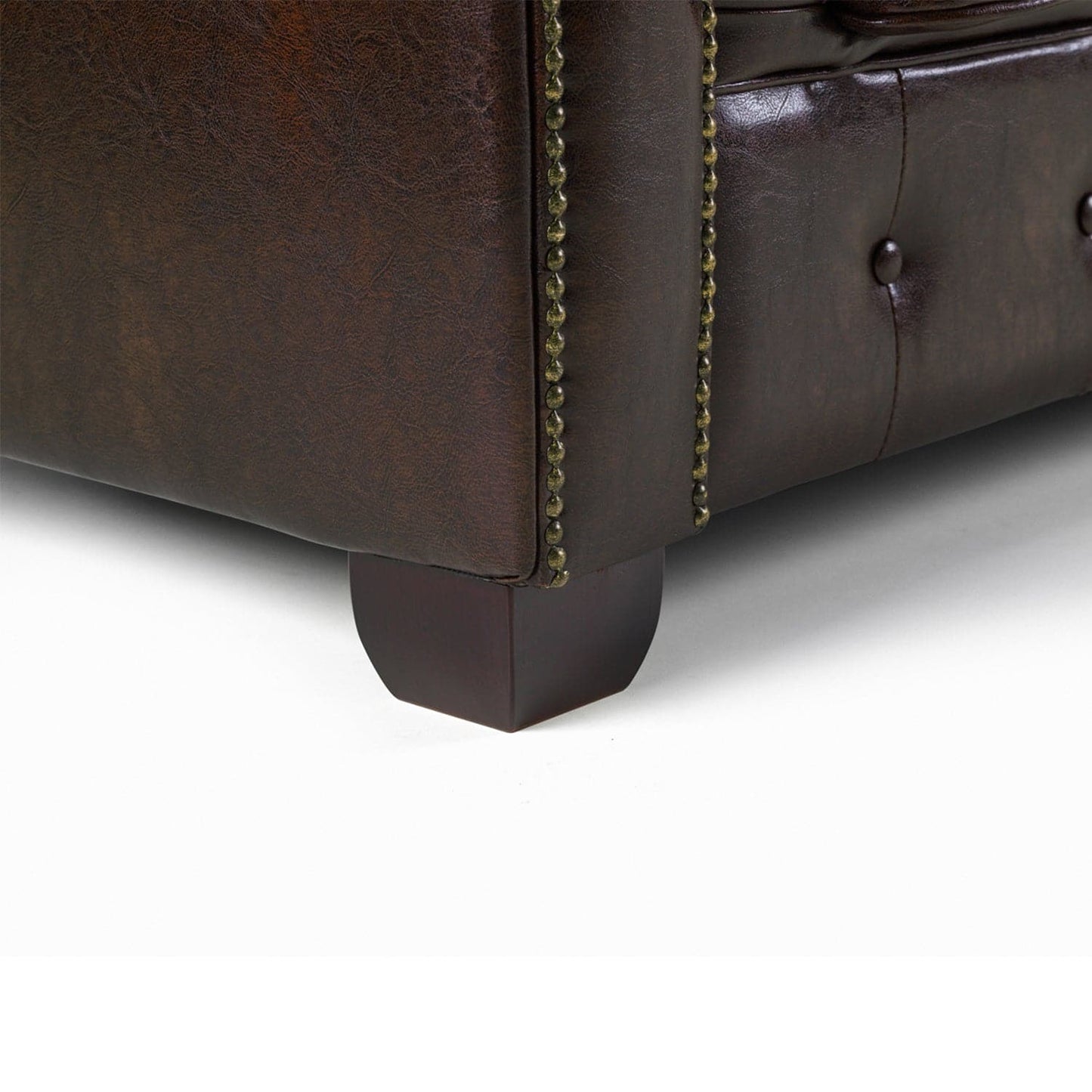 Chesterfield Sofa Antique Brown 2 Seater