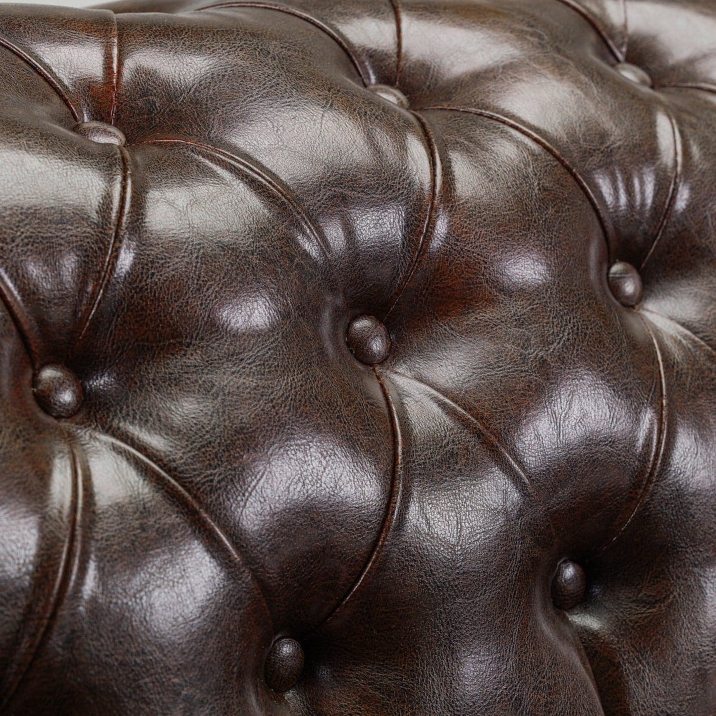 Chesterfield Sofa Antique Brown 2 Seater