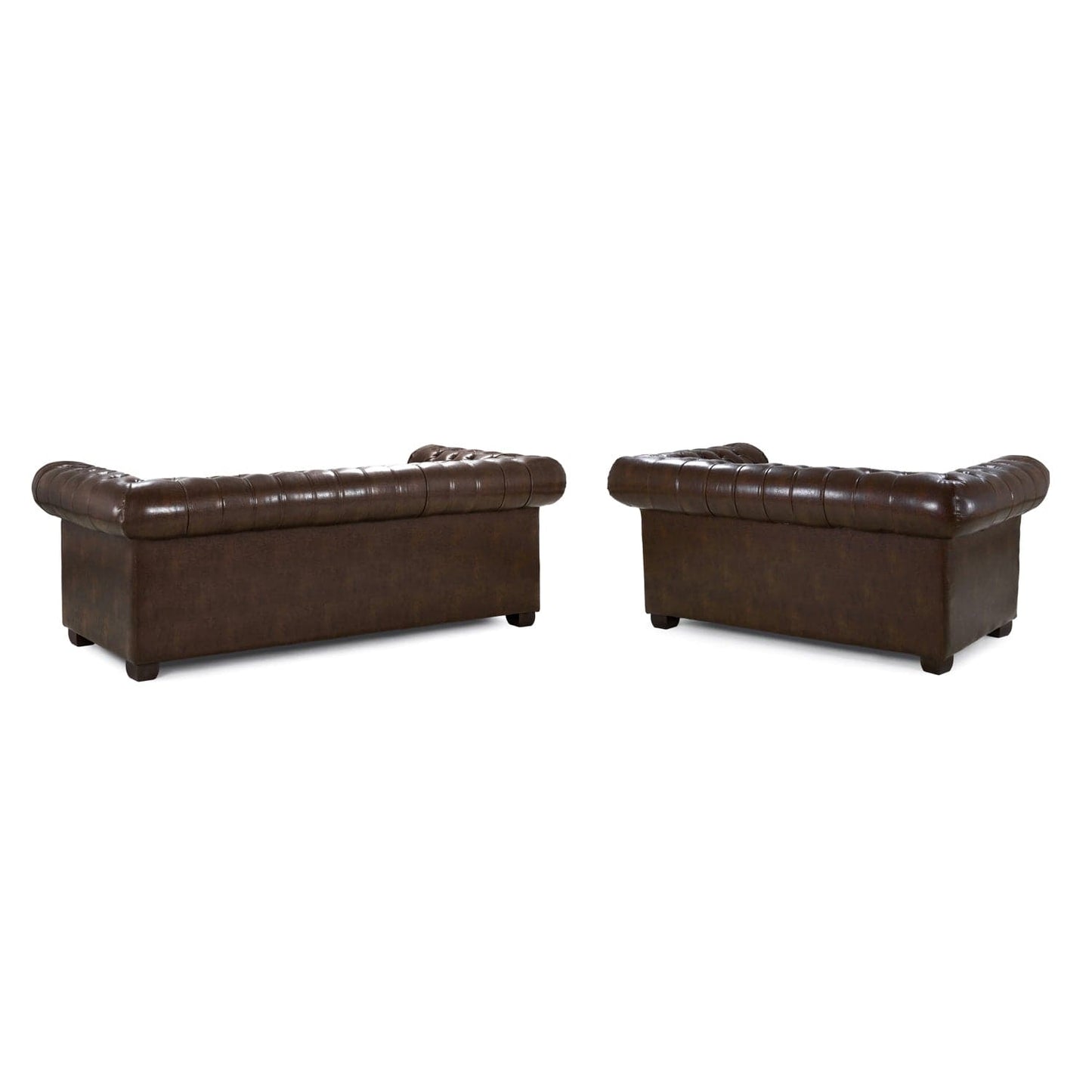 Chesterfield Sofa Antique Brown 3+2 Set