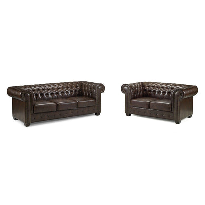 Chesterfield Sofa Oxblood Red 3+2 Set