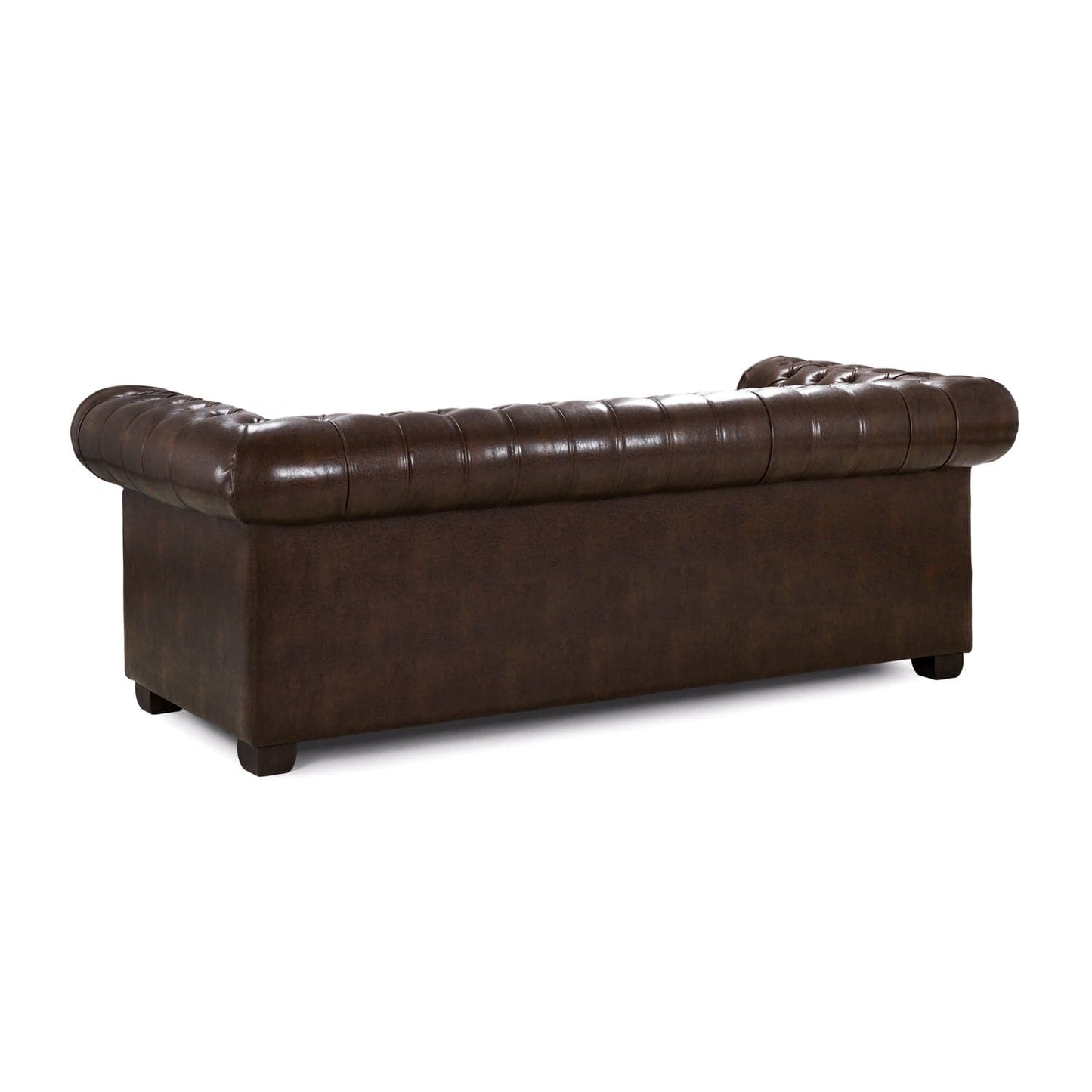 Chesterfield Sofa Antique Brown 3 Seater