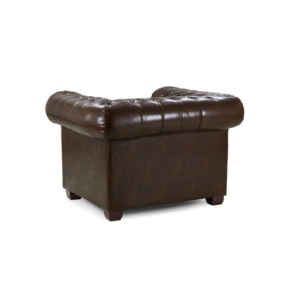 Chesterfield Sofa Antique Brown Armchair