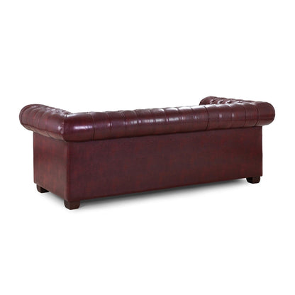 Chesterfield Sofa Oxblood Red 3 Seater