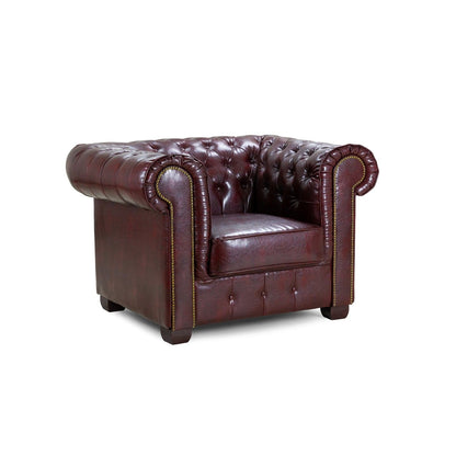 Chesterfield Sofa Oxblood Red Armchair