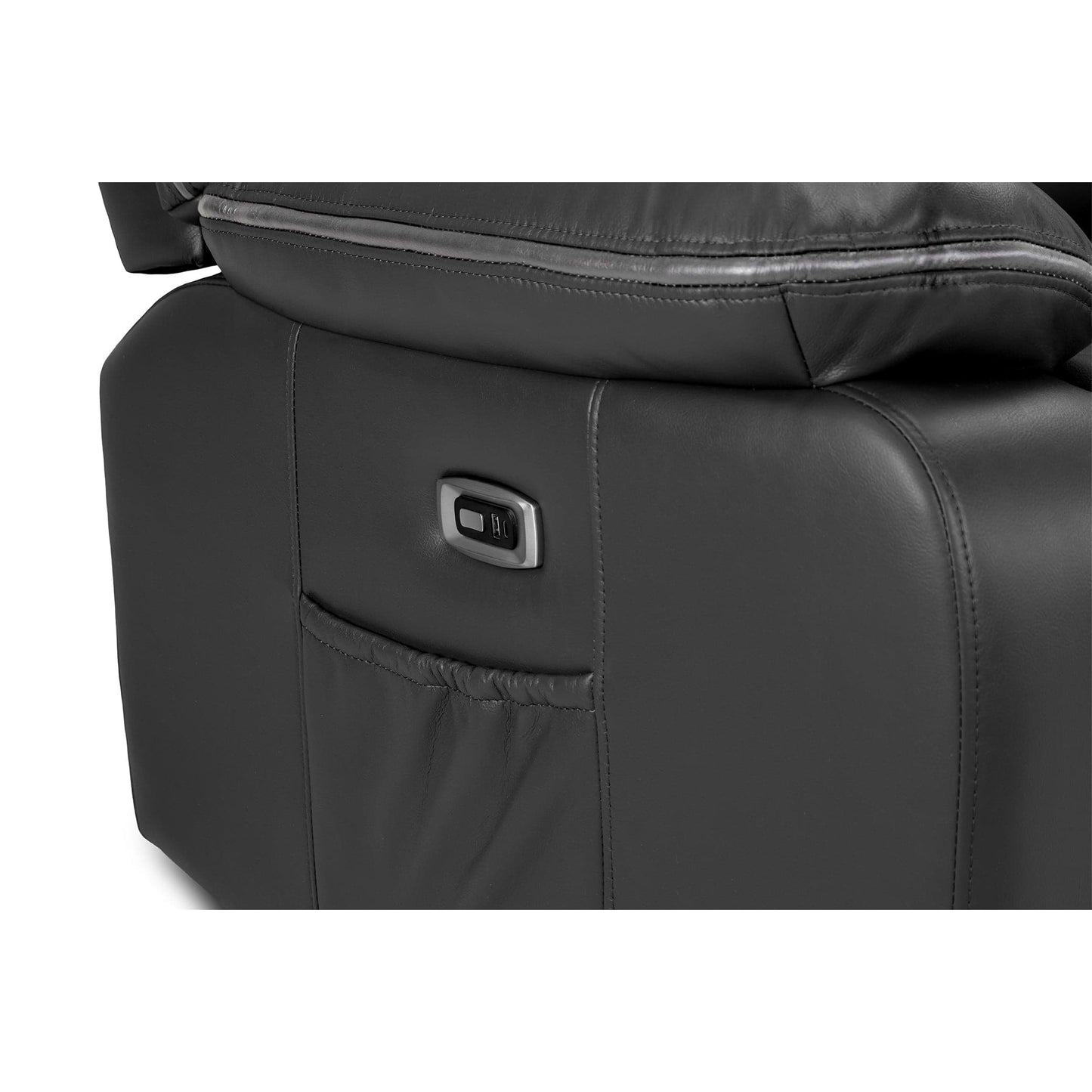 Dexter Electric Recliner Sofa Black 2 Seater