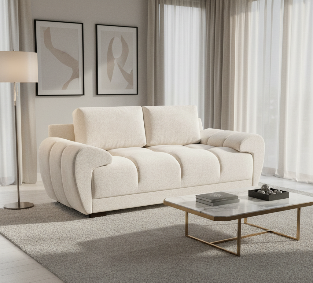 Devoke 2 Seater Sofa in Cream