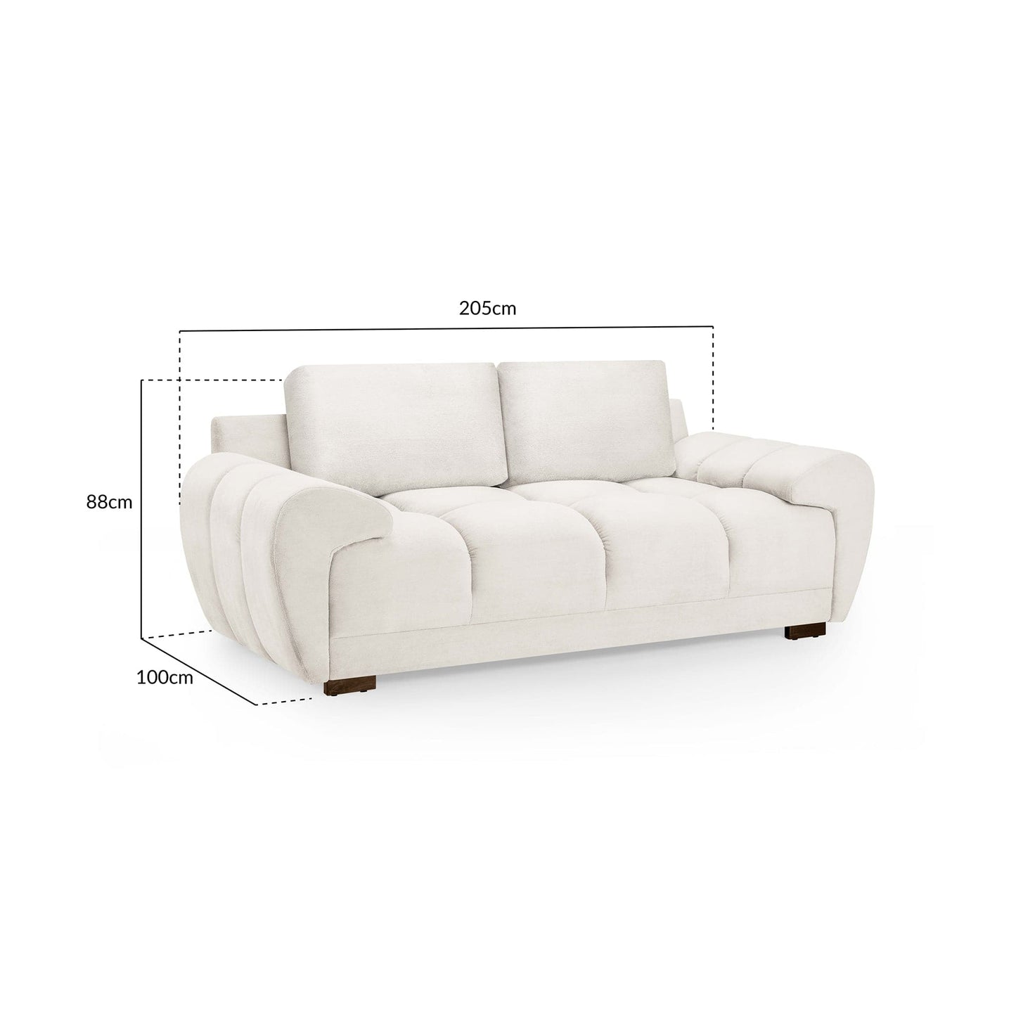 Devoke 2 Seater Sofa in Cream