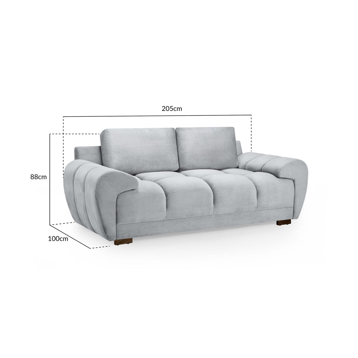 Devoke 2 Seater Sofa in Grey