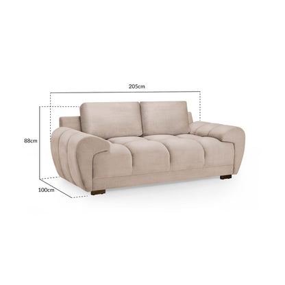 Devoke 2 Seater Sofa in Mocha