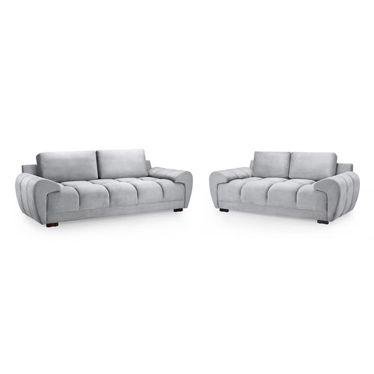 Devoke 3+2 Sofa Set in Grey