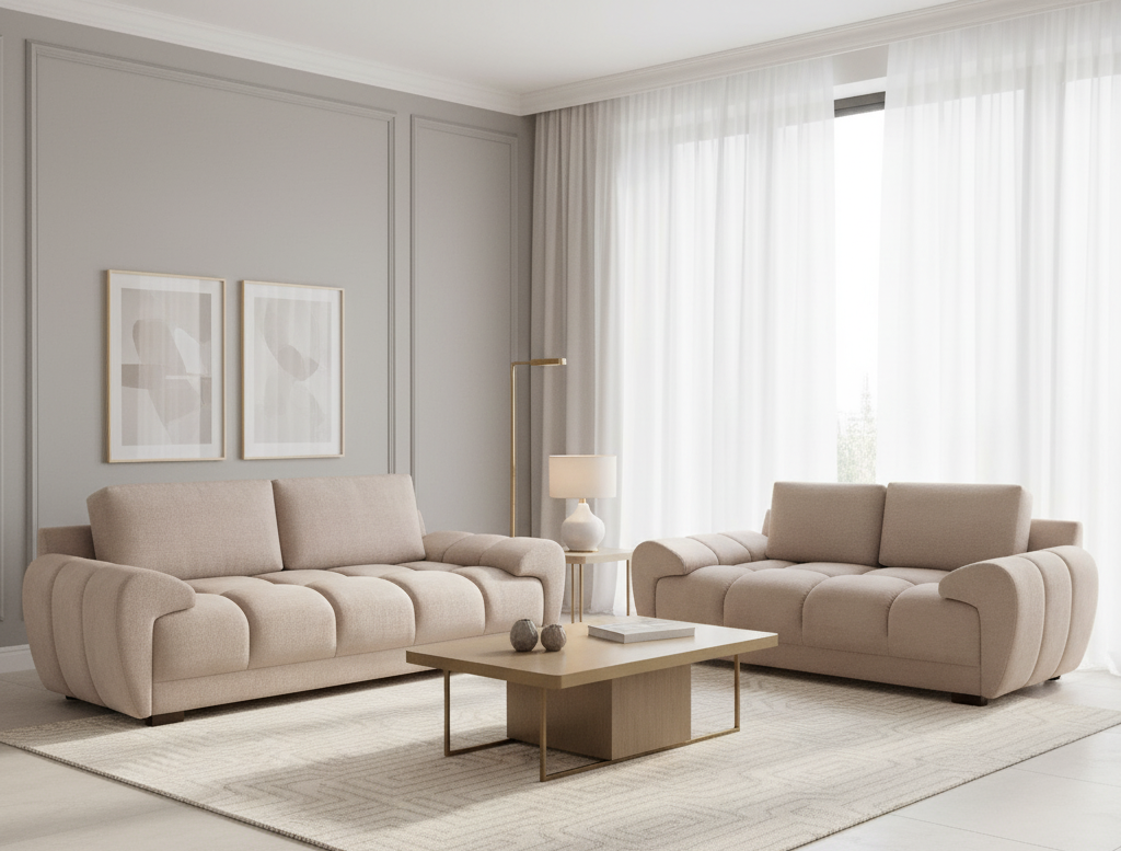 Devoke 3+2 Sofa Set in Mocha