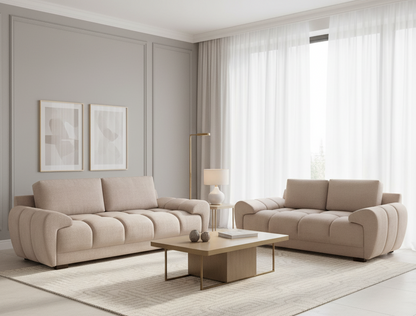Devoke 3+2 Sofa Set in Mocha