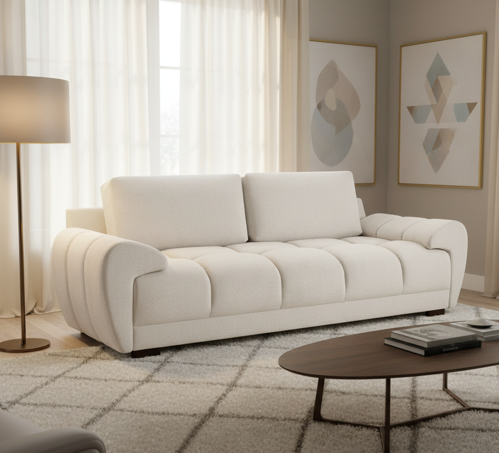 Devoke 3 Seater Sofa in Cream