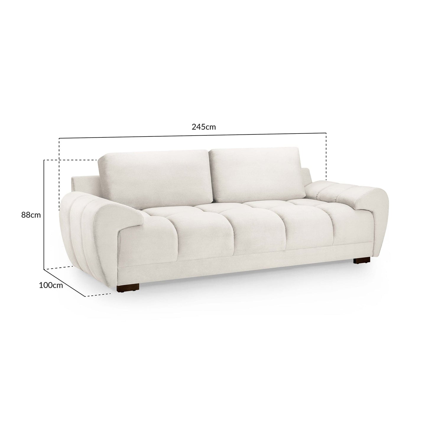 Devoke 3 Seater Sofa in Cream