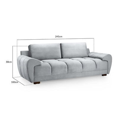 Devoke 3 Seater Sofa in Grey