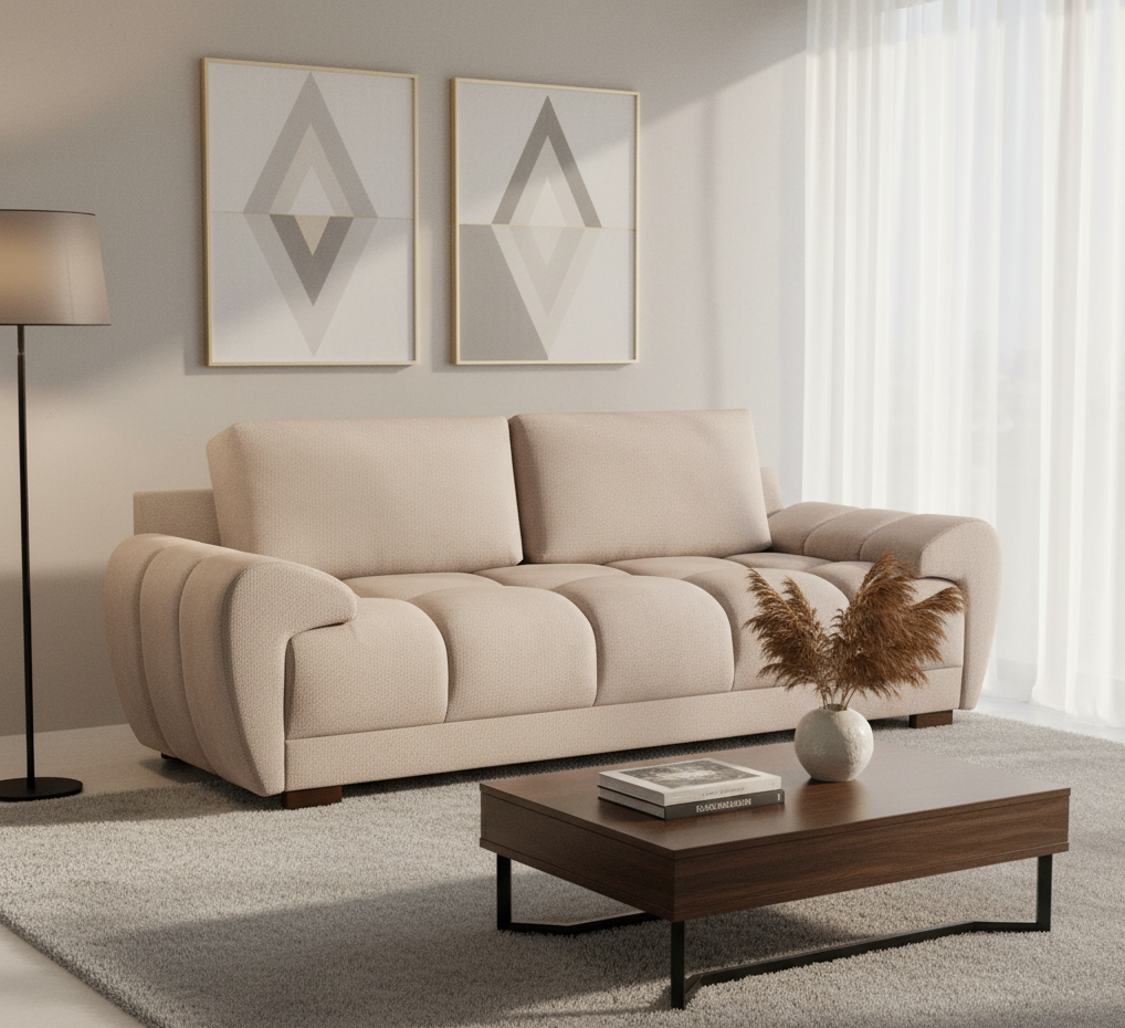 Devoke 3 Seater Sofa in Mocha