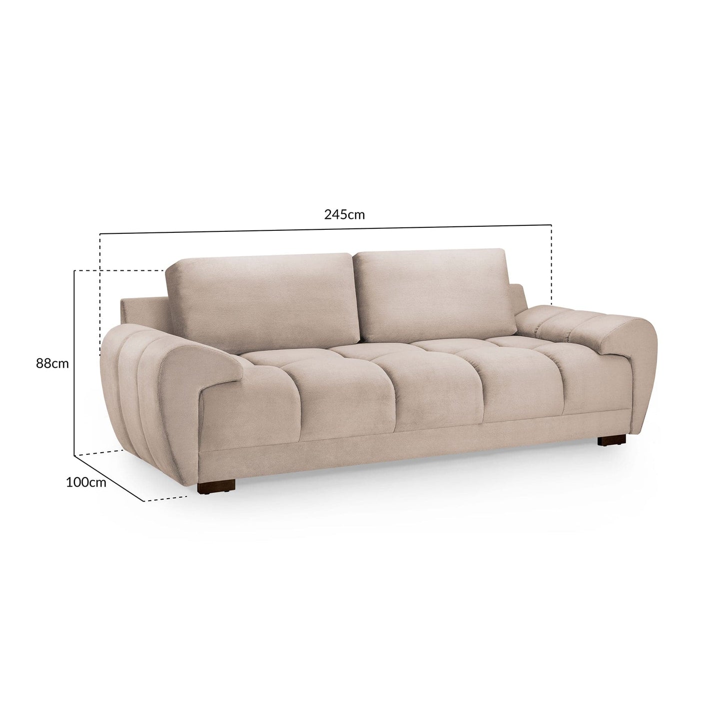 Devoke 3 Seater Sofa in Mocha