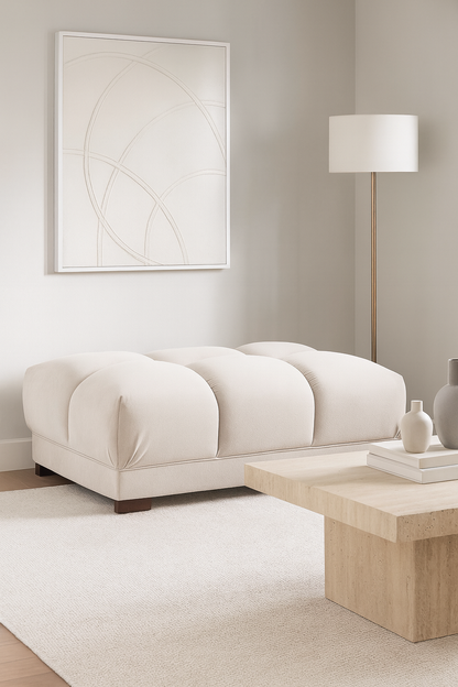 Devoke Footstool in Cream