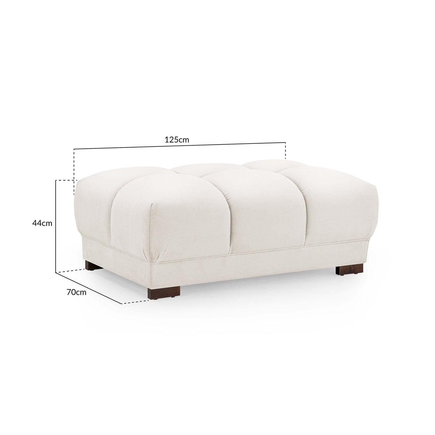 Devoke Footstool in Cream