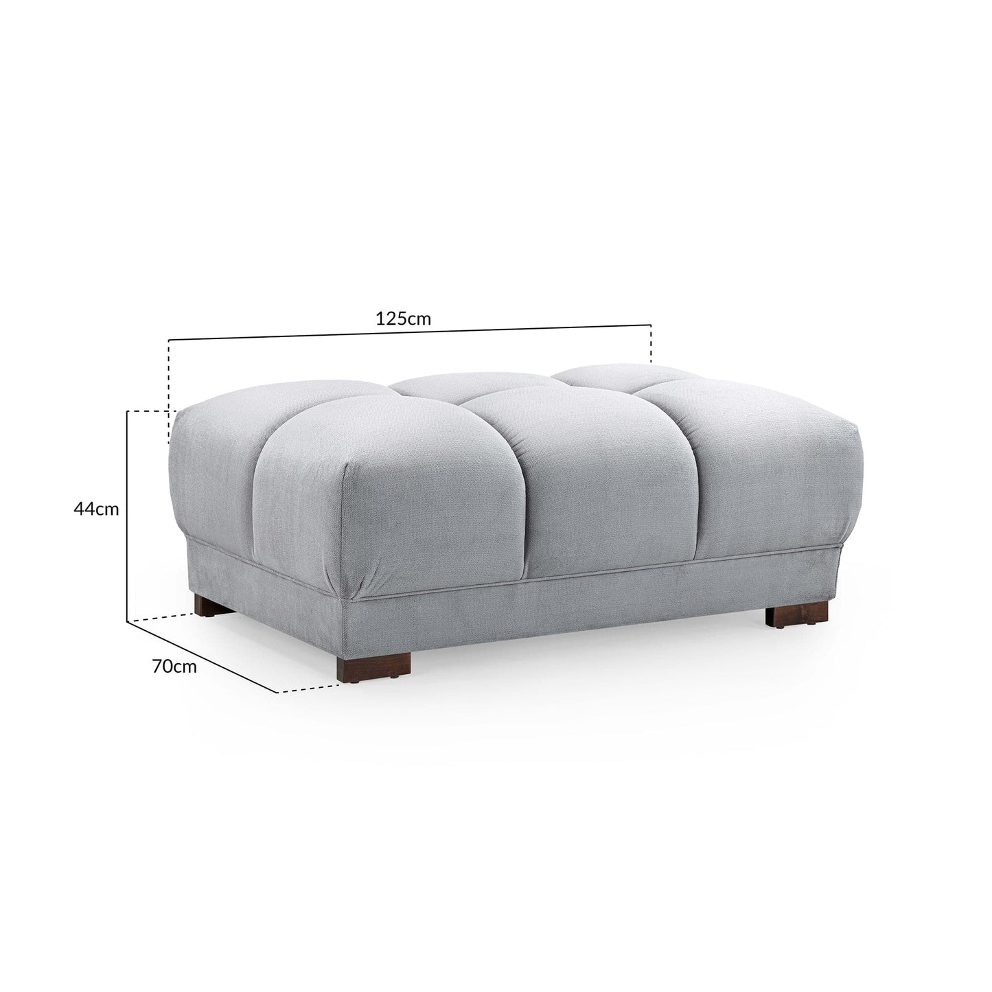 Devoke Footstool in Grey