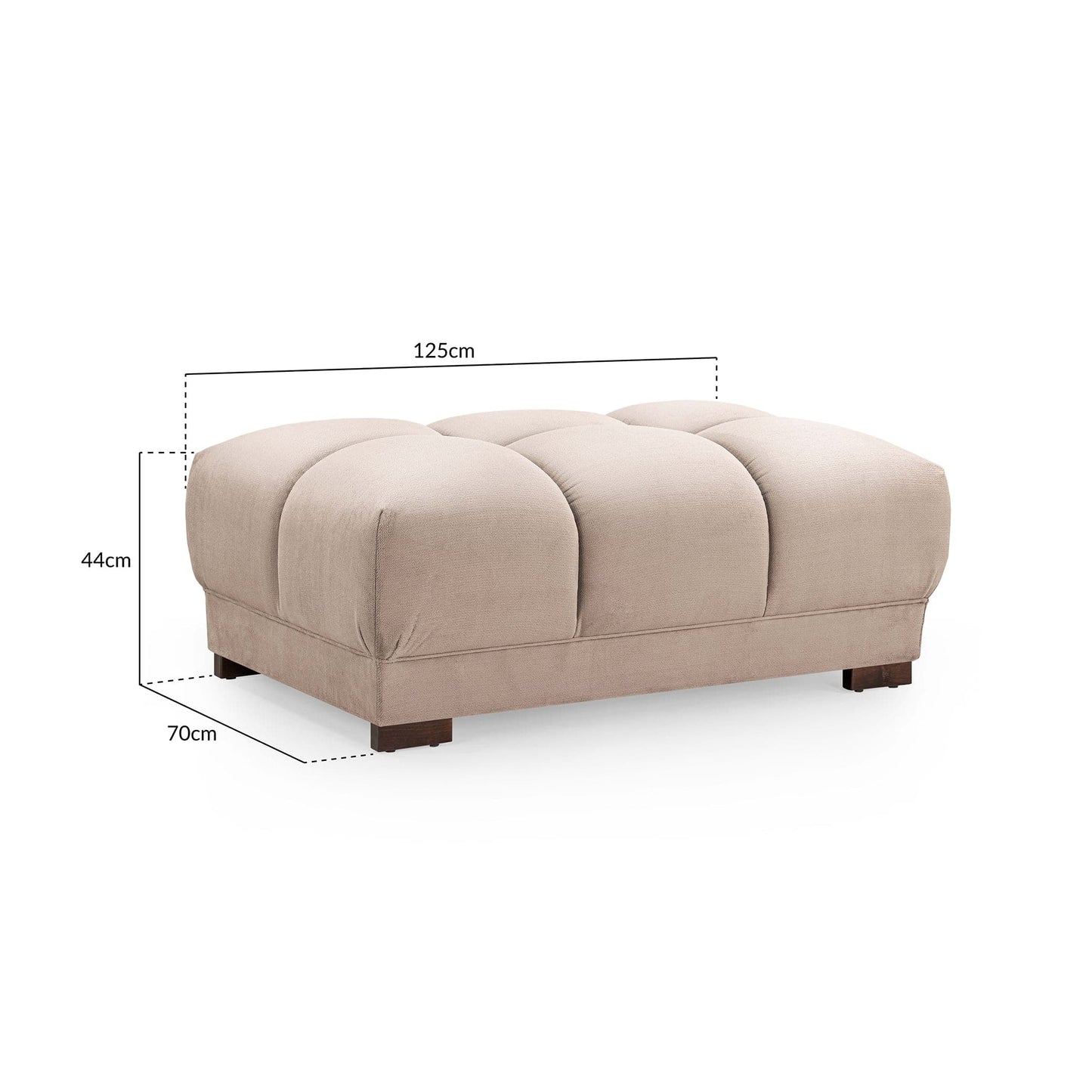 Devoke Footstool in Mocha