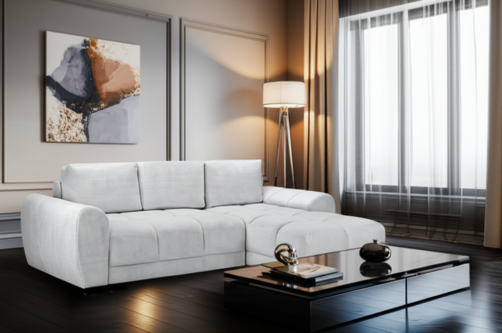 Devoke Sofabed Universal Corner Sofa in Grey